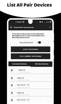 Bluetooth Mic Audio Recorder android App screenshot 2